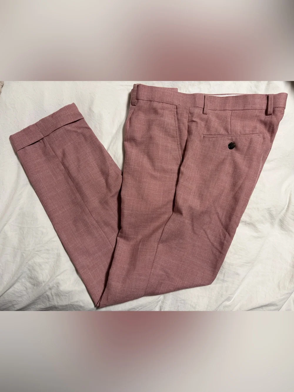 MOVING SALE!! Men's Tailored Pink Linen Dress Pants